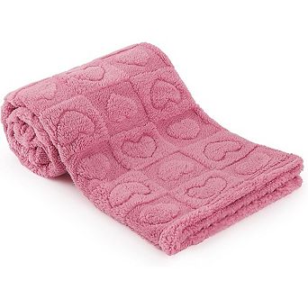 Heart Checkered Baby Blanket Soft, Lightweight, Breathable Fleece