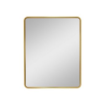 20 in Gold Metal Framed Wall Mount or Recessed Bathroom Medicine Cabinet with Mirror