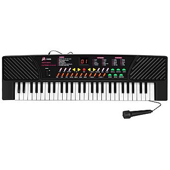 Costway 54 Keys Music Electronic Keyboard Kid Electric Piano Organ W/Mic & Adapter