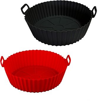 2 Pack Non-stick Silicone Air Fryer Tray for 3 to 5-qt for Air fryer