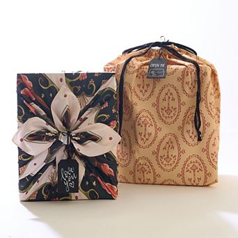 WRAPPR Reusable Fabric Gift Wrap Set with Gift Bag, Tags & Chalk Marker Large