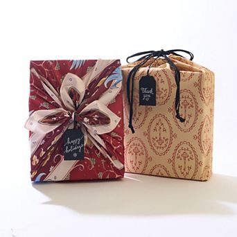 WRAPPR Reusable Fabric Gift Wrap Set with Gift Bag, Tags & Chalk Marker Medium