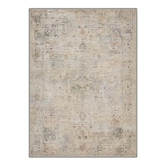 GENIMO Area Rug Machine Washable Non Slip Low Pile Lightweight Indoor Rug for Living Room Bedroom