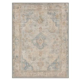 GENIMO Area Rug Machine Washable Non Slip Low Pile Lightweight Indoor Rug for Living Room Bedroom