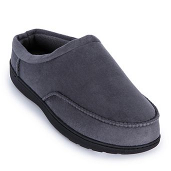 isotoner Men's Microsuede Indoor/Outdoor Seam Clog Slippers