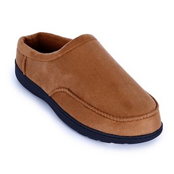 isotoner Men's Microsuede Indoor/Outdoor Seam Clog Slippers