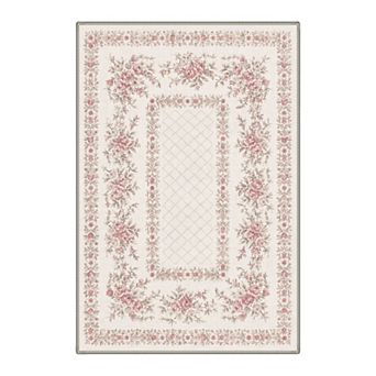 GENIMO Area Rug Machine Washable Non Slip Low Pile Lightweight Indoor Rug for Living Room Bedroom