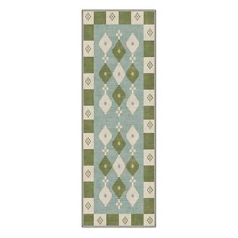 GENIMO Area Rug Machine Washable Non Slip Low Pile Lightweight Indoor Rug for Living Room Bedroom