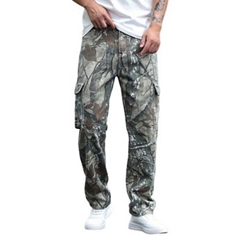 Men’s Loose Baggy Barrel‑Fit Jeans, High Waist Cropped Denim Pants With Big Front Pockets