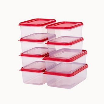 IRIS Plastic Food Storage Containers, Microwave Freezer Safe, 8 pk