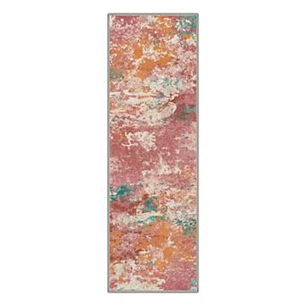 GENIMO Area Rug Machine Washable Non Slip Low Pile Lightweight Indoor Rug for Living Room Bedroom