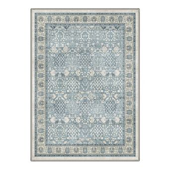 GENIMO Vintage Area Rug, Traditional Washable Rug, Distressed Living Room Bedroom Decor