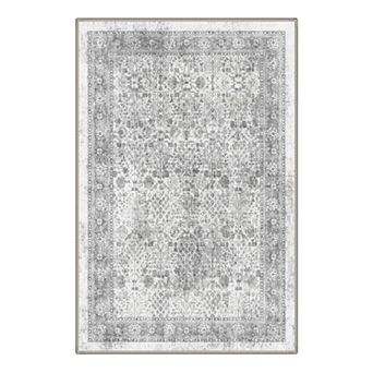 GENIMO Vintage Area Rug, Traditional Washable Rug, Distressed Living Room Bedroom Decor