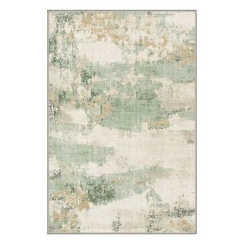 GENIMO Area Rug Machine Washable Non Slip Low Pile Lightweight Indoor Rug for Living Room Bedroom