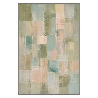 GENIMO Area Rug Machine Washable Non Slip Low Pile Lightweight Indoor Rug for Living Room Bedroom