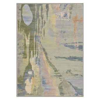 GENIMO Area Rug Machine Washable Non Slip Low Pile Lightweight Indoor Rug for Living Room Bedroom