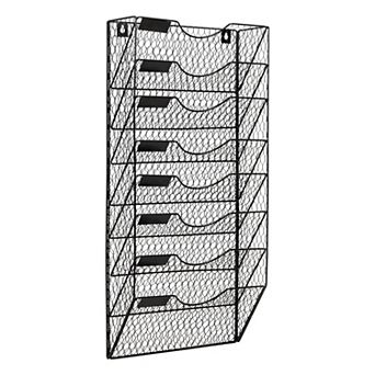 Mind Reader 8 tier Metal Mesh Wall-Mounted File Organizer