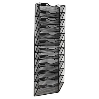 Mind Reader 12 tier Metal Mesh Wall-Mounted File Organizer