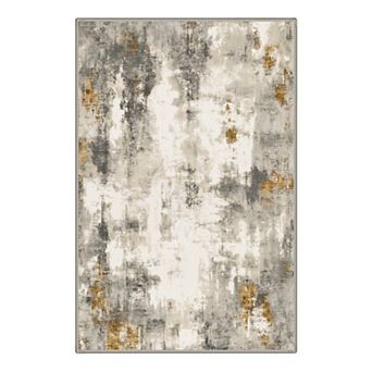 GENIMO Area Rug Machine Washable Non Slip Low Pile Lightweight Indoor Rug for Living Room Bedroom