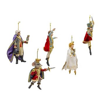 Kurt Adler The Nutcracker Suite Ballet Christmas Ornament 5 pc Set