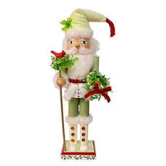 Kurt Adler 15-inch Mistletoe Kisses Santa Nutcracker Figurine Table Decor