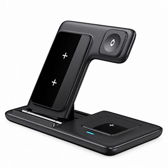 3-in-1 Foldable Wireless Charging Station, 15W Fast Charger Stand for phone/watch/earbuds
