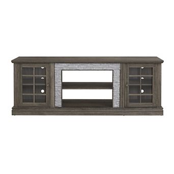 Lycvki MDF 70" Modern TV Stand with 2-Door Storage, Media Console Cabinet for Living Room