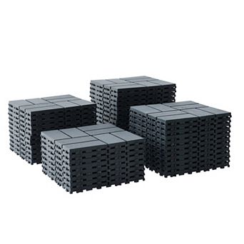 CEWOR 12"x12" Interlocking Deck Tiles, 44PCS/44 sq.ft Waterproof Patio Flooring