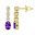 Gold Tone Amethyst
