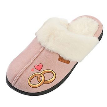 Roxoni Women’s Valentine Heart Memory Foam Slippers for Christmas Holiday
