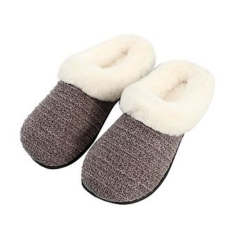 Roxoni Women's Cozy Slippers with Faux Fur Lining