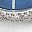 Silver Tone Blue White