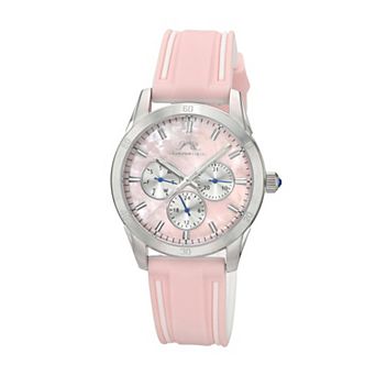 Porsamo Bleu Gold-Tone Silicone Women's Multifunction MOP Watch Set