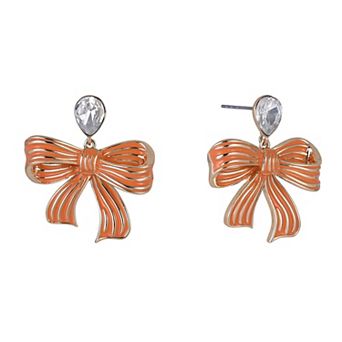 Hallmark Orange Bow Earrings