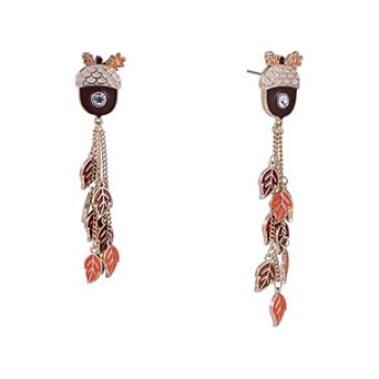Hallmark Acorn & Leaf Linear Earrings