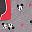 Red Grey Mickey Mouse