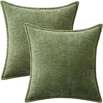 Decorative Couch Throw Pillow Covers Set of 2 18 x 18 Inch