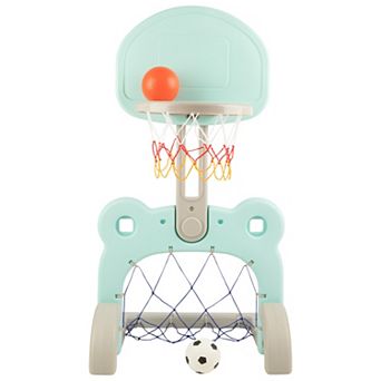 Hey! Play! 2-in-1 Basketball Hoop & Soccer Goal