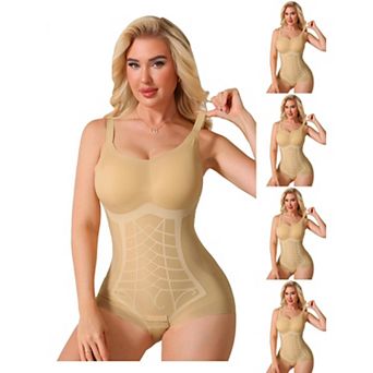 5 Packs Seamless Shapewear Bodysuit for Women Tummy Control Waist Cincher Brief Bodyshaper