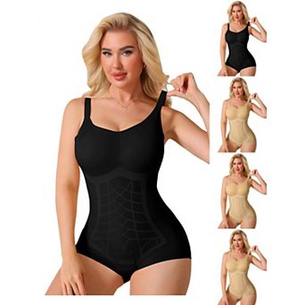 5 Packs Seamless Shapewear Bodysuit for Women Tummy Control Waist Cincher Brief Bodyshaper