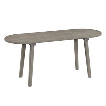 Costway 43” Solid Wood Farmhouse Dining Bench with Rubber Wood Legs for Living Room Kitchen