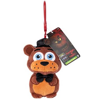 Five Nights At Freddy's Classic Freddy 4-Inch Soft Plush Keychain With Glow Eyes