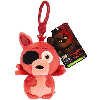 Five Nights At Freddy's Classic Foxy 4-Inch Soft Plush Clip Keychain With Glow Eyes