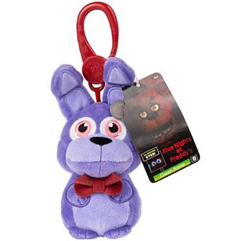 Five Nights At Freddy's Classic Bonnie 4-Inch Plush Clip Soft Keychain With Glow Eyes