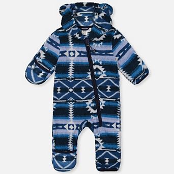 Baby Boy Animal Ear Hooded Mid-Season Plush One-Piece Outerwear