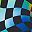 Blue Checkered Print
