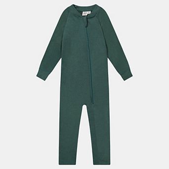 Little Kids Unisex One Piece Asymmetric Zip Thermal Underwear