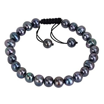 Men's Stella Grace Polished Freshwater Cultured Pearl Adjustable Bracelet