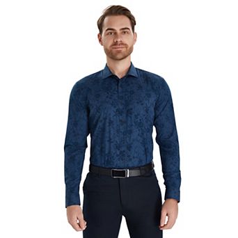 Men's Bespoke Melange Botanical Floral Dress Shirt