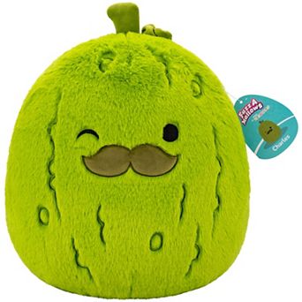 Squishmallows Charles the Green Pickle 12-Inch Soft Plush Toy w/ Mustache